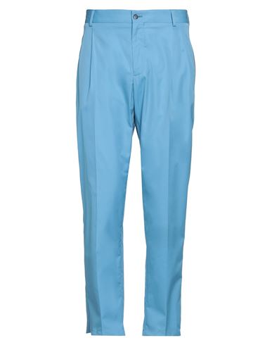 Dolce & Gabbana Man Pants Light Blue Size 38 Cotton, Silk