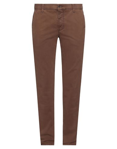 Shop Club Of Comfort Man Pants Brown Size 38s Cotton, Elastane