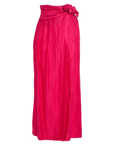 JIJIL JIJIL WOMAN MAXI SKIRT MAGENTA SIZE 4 LINEN, POLYAMIDE 