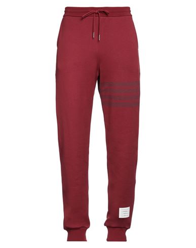 Thom Browne Man Pants Burgundy Size 5 Cotton In Red