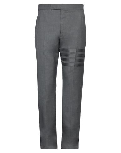 Thom Browne Man Pants Lead Size 4 Wool In Grey