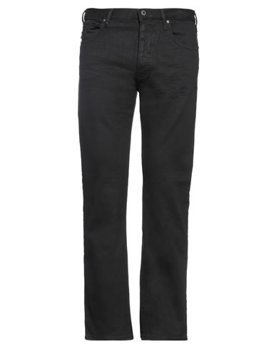 Emporio Armani Man Jeans Black Size 30w-30l Cotton, Elastane