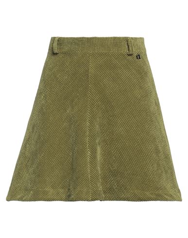 Dixie Woman Mini Skirt Military Green Size M Polyester, Recycled Polyacrylic, Elastane