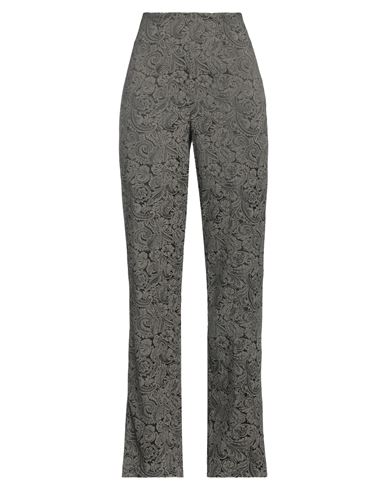 Soallure Woman Pants Dark Brown Size 8 Polyester, Polyamide, Elastane In Gray