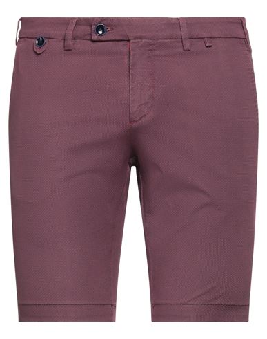 Shop Bro-ship Bro Ship Man Shorts & Bermuda Shorts Garnet Size 29 Cotton, Elastane In Red