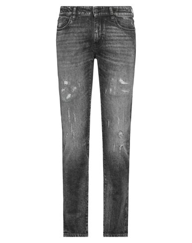 Pt Torino Man Jeans Steel Grey Size 35 Cotton, Elastane