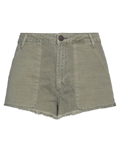 One Teaspoon Woman Shorts & Bermuda Shorts Military Green Size 31 Cotton