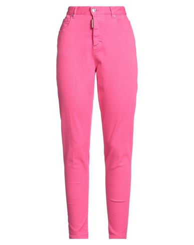 Dsquared2 Woman Jeans Fuchsia Size 12 Cotton, Elastomultiester, Elastane In Pink