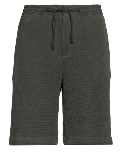 Elvine Man Shorts & Bermuda Shorts Dark Green Size 34 Cotton