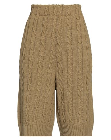 Jejia Woman Shorts & Bermuda Shorts Military Green Size 6 Virgin Wool, Viscose, Polyamide, Cashmere