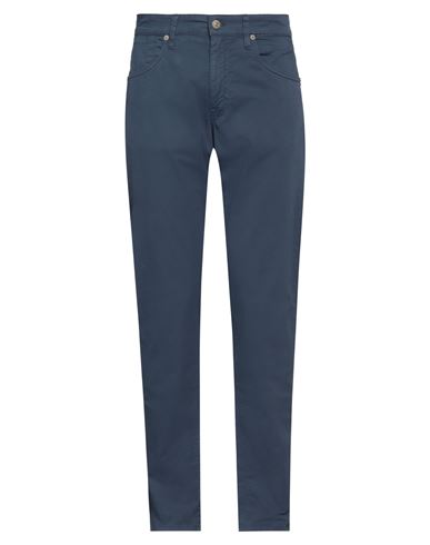Siviglia Man Pants Navy Blue Size 33 Cotton, Elastane In Navy Blue