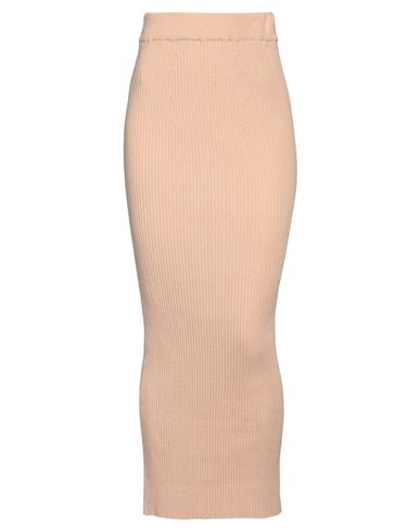 Soallure Woman Maxi Skirt Beige Size S Cotton, Acrylic
