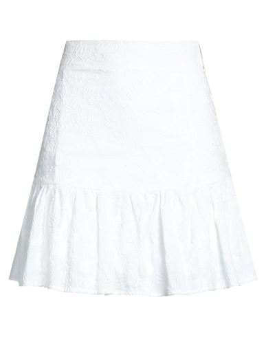 Pinko Woman Mini Skirt White Size 4 Cotton