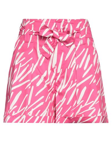 Hanita Woman Shorts & Bermuda Shorts Fuchsia Size 6 Cotton In Pink
