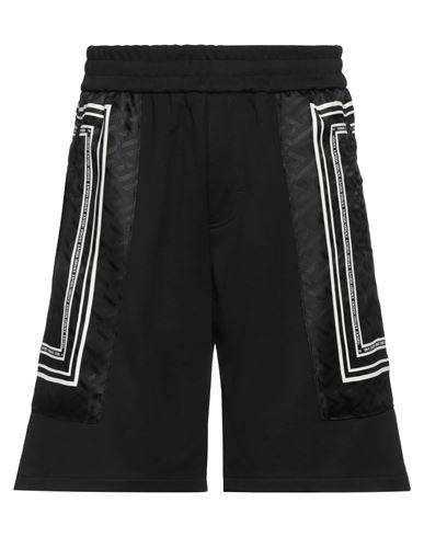 Versace La Greca Bermuda Shorts In Black
