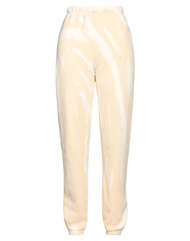 Les Tien Woman Pants Light Yellow Size L Cotton