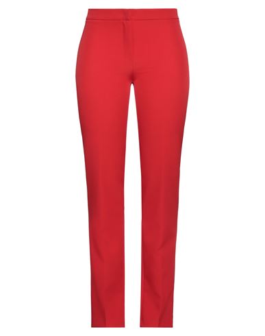 Daniela Drei Woman Pants Red Size 6 Polyester, Viscose, Elastane