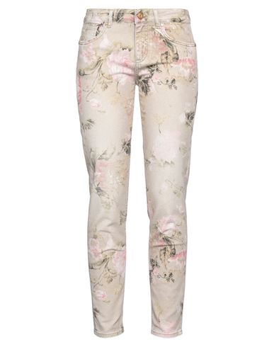 Blumarine Woman Jeans Beige Size 4 Cotton, Elastane