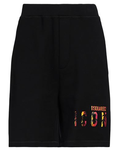 Dsquared2 Man Shorts & Bermuda Shorts Black Size Xl Cotton