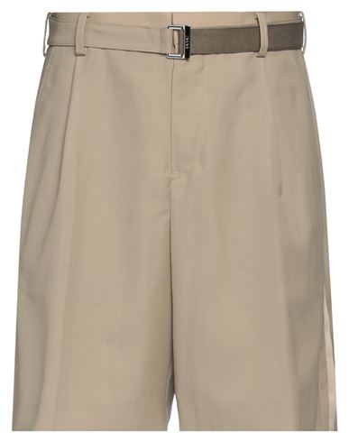 Sacai Man Shorts & Bermuda Shorts Khaki Size 4 Polyester, Wool In Beige