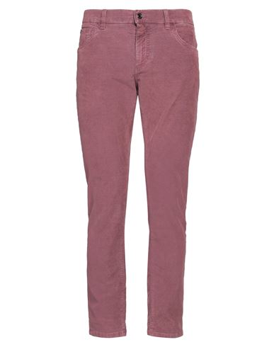 Shop Dolce & Gabbana Man Pants Magenta Size 36 Cotton, Polyester, Elastane, Cow Leather