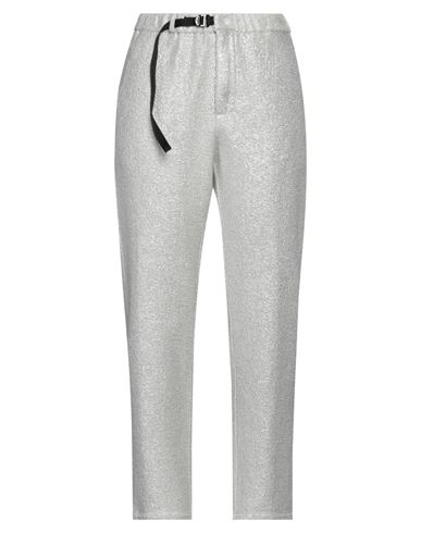 White Sand Woman Pants Silver Size 00 Cotton In Gray
