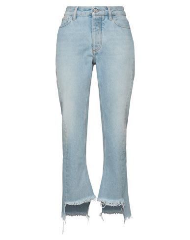 Off-white Woman Denim Pants Blue Size 29 Cotton In Blue