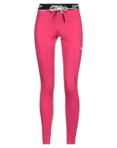 Off-white Woman Leggings Fuchsia Size Xs Polyamide, Elastane, Polyester In Pink