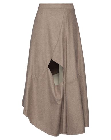 Niccolò Pasqualetti Woman Midi Skirt Dove Grey Size S Wool