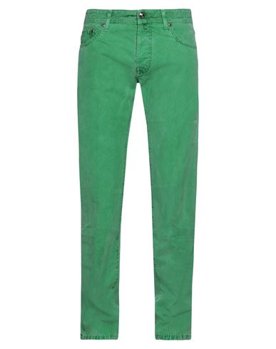 Shop Jacob Cohёn Man Pants Green Size 36 Cotton