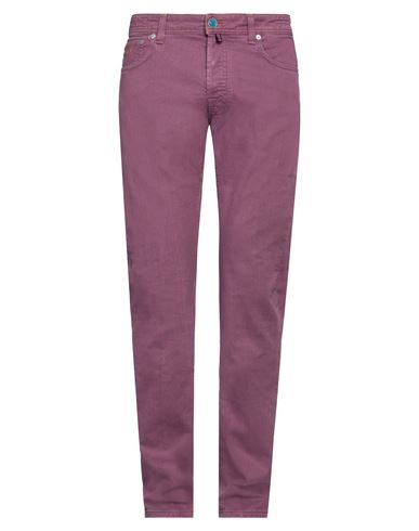 Jacob Cohёn Man Pants Mauve Size 33 Cotton, Elastane In Purple
