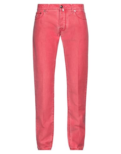 Jacob Cohёn Man Pants Coral Size 36 Cotton In Red