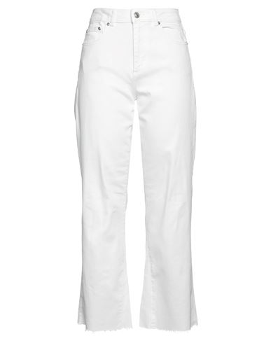 Shop Maje Woman Jeans White Size 8 Cotton, Elastane