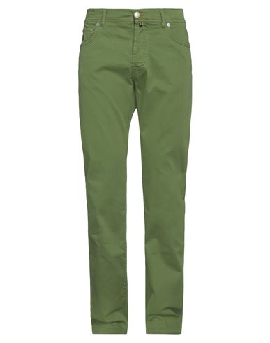 JACOB COHЁN JACOB COHЁN MAN PANTS GREEN SIZE 35 COTTON, ELASTANE