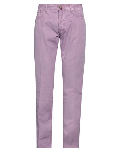 Jacob Cohёn Man Pants Mauve Size 36 Cotton In Purple