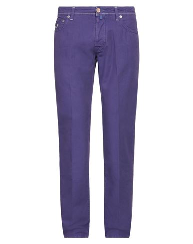 Jacob Cohёn Man Pants Purple Size 40 Cotton, Elastane