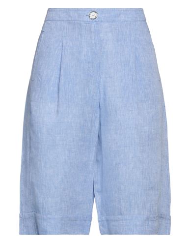 Elisa Cavaletti By Daniela Dallavalle Woman Cropped Pants Azure Size Xxl Linen In Blue