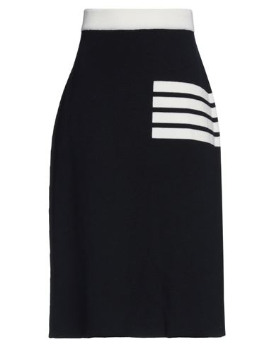 Thom Browne Woman Midi Skirt Midnight Blue Size 1 Wool, Polyamide