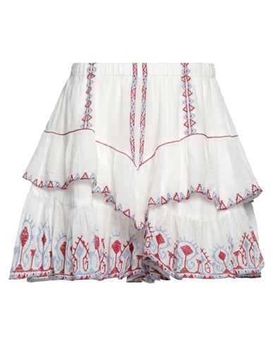 Marant Etoile Marant Étoile Woman Shorts & Bermuda Shorts White Size 2 Cotton, Polyester