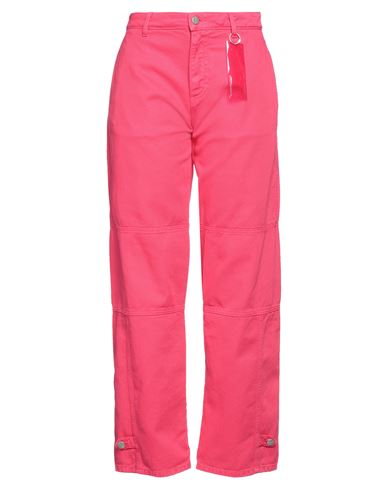 Icon Denim Woman Denim Pants Fuchsia Size 28 Cotton In Pink