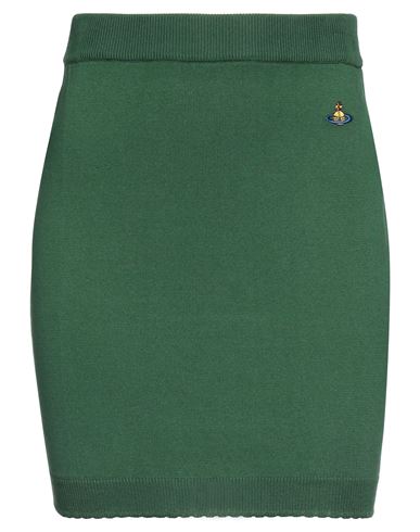 Vivienne Westwood Woman Mini Skirt Green Size M Cotton