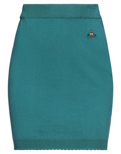Vivienne Westwood Woman Mini Skirt Deep Jade Size M Cotton In Green