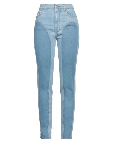 Y/project Woman Jeans Blue Size 28 Cotton, Elastane