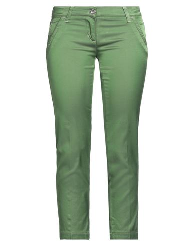 Jacob Cohёn Woman Cropped Pants Green Size 30 Cotton, Viscose, Elastane In Green