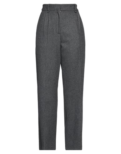 Maje Woman Pants Lead Size 4 Wool, Polyamide, Acrylic, Synthetic Fibers, Elastane In Grey