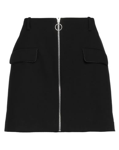 Maje Woman Mini Skirt Black Size 8 Recycled Polyester, Viscose, Elastane