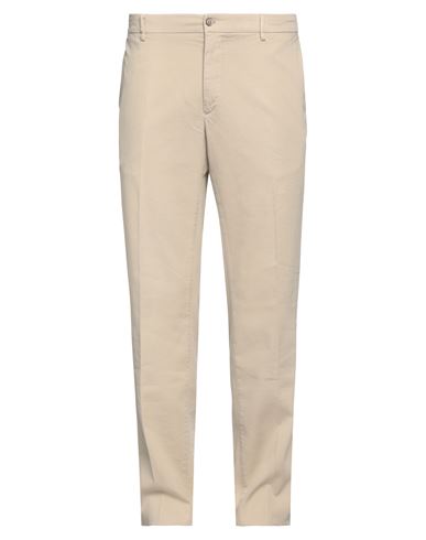 Powell Man Pants Beige Size 40 Cotton, Elastane