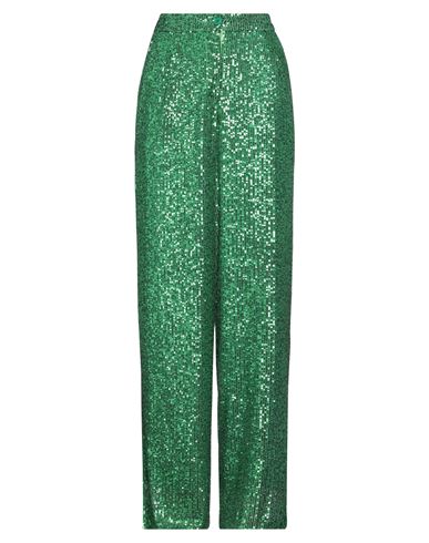 Shop Vicolo Woman Pants Green Size S Polyester, Elastane