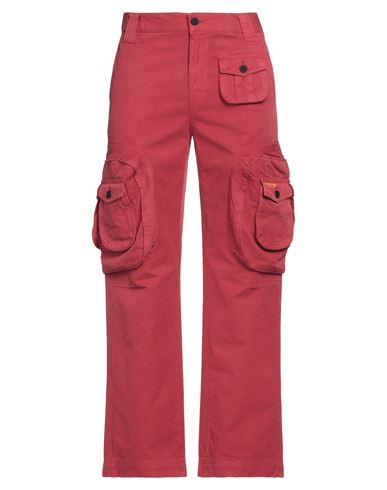 Heron Preston Man Pants Brick Red Size L Cotton, Linen