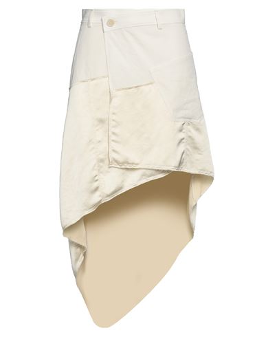 Jw Anderson Woman Maxi Skirt Cream Size 8 Polyester, Viscose In White
